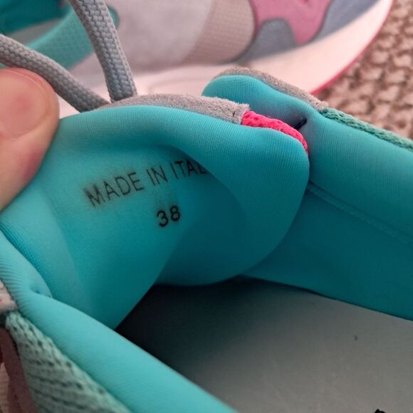 MM6 Maison Margiela Sneakers Women's 38 8 Colorful Suede Designer Luxury Preppy - Picture 8 of 8